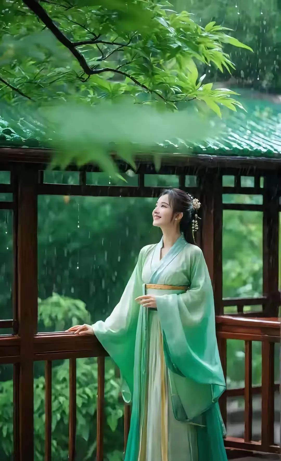 上联：窗外细雨释春意；
下联：？？？