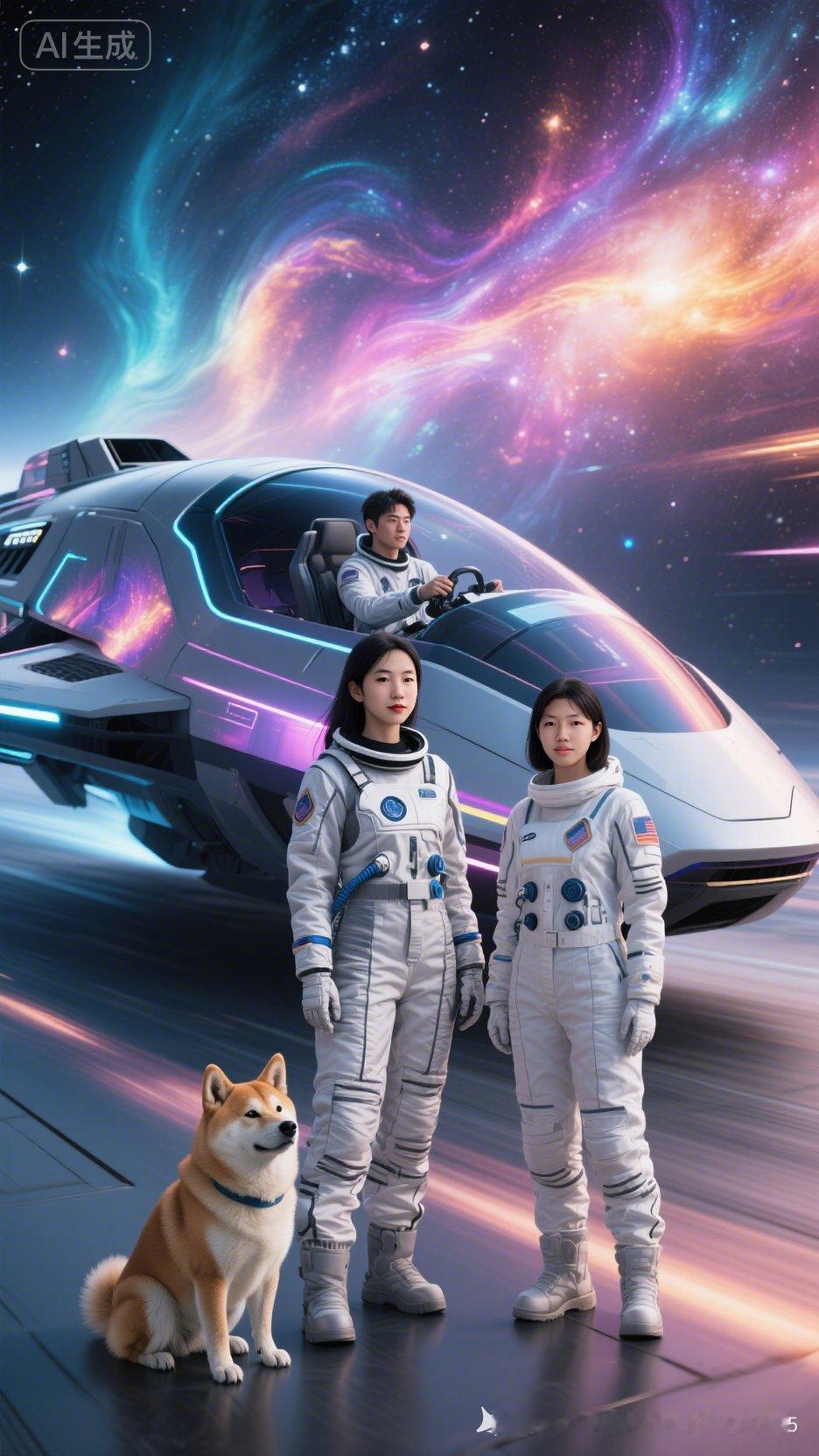 未来宇航员与萌宠的太空冒险🚀🐾