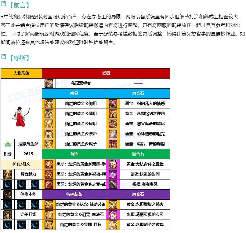 DNF弓箭手热门配置一览，缪斯玩家也在穿