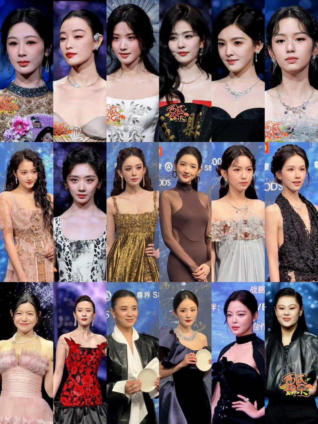 微博之夜18位女明星怼脸拍状态都抗打呀姐姐们的状态都好好呀