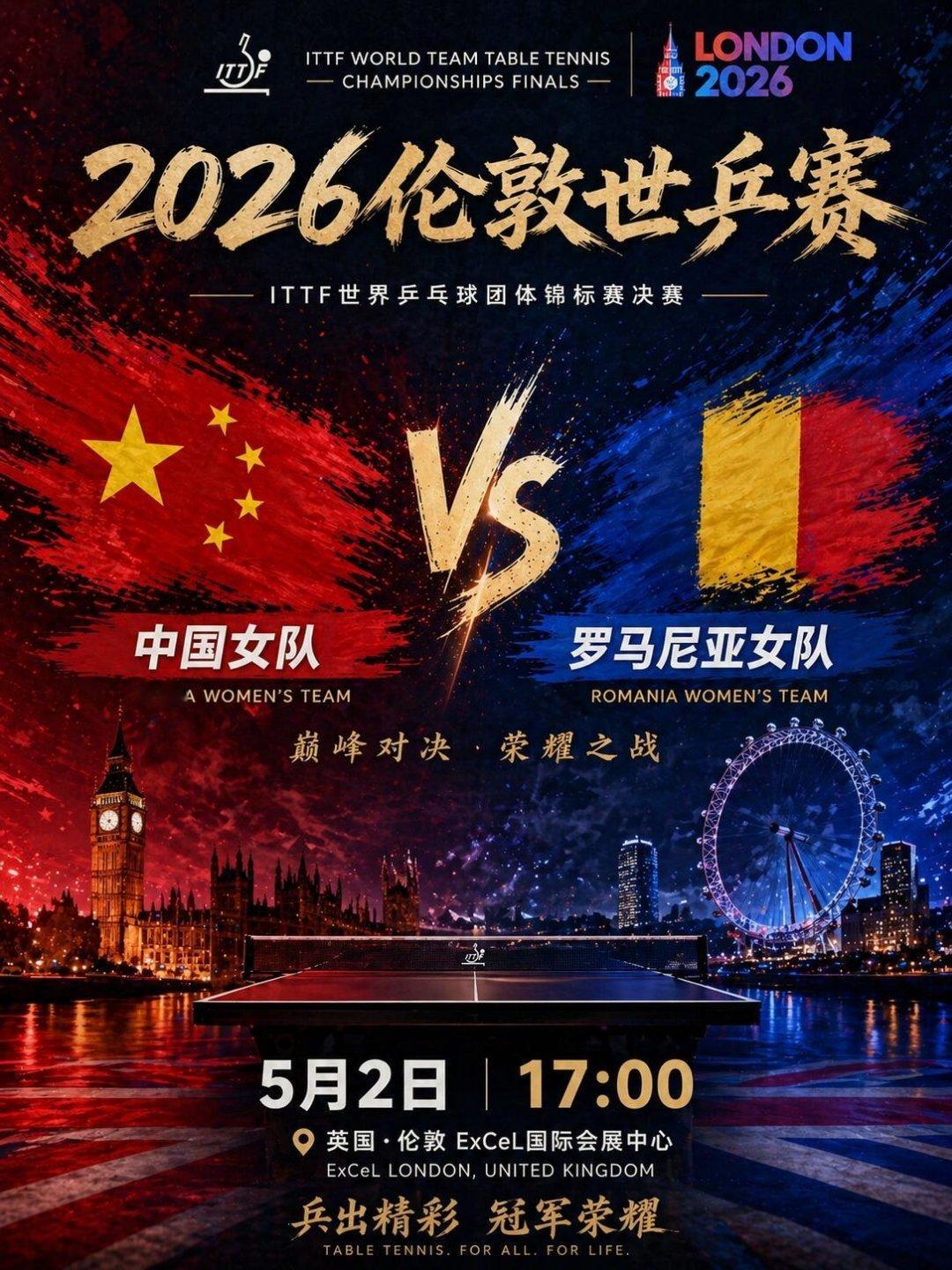 国乒假期冲击女团7连冠 百年世乒赛回归伦敦，中国女乒假期亮剑！孙颖莎、王曼昱领衔