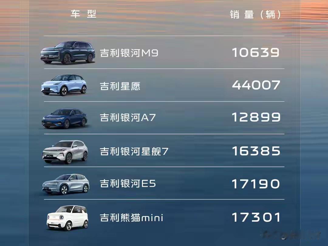 6款车月销过万，最多的超4万！吉利银河才是真正的低调王者啊！

多生孩子好打架，