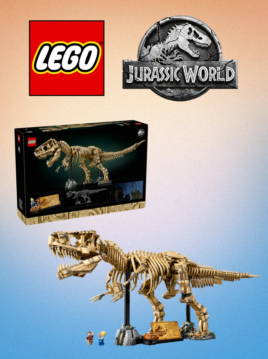 【乐高新品】侏罗纪霸王龙骨架来啦！