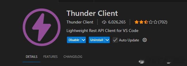 Thunder Client 应该是我用过最不要脸的插件了。好几个月没用了，现在