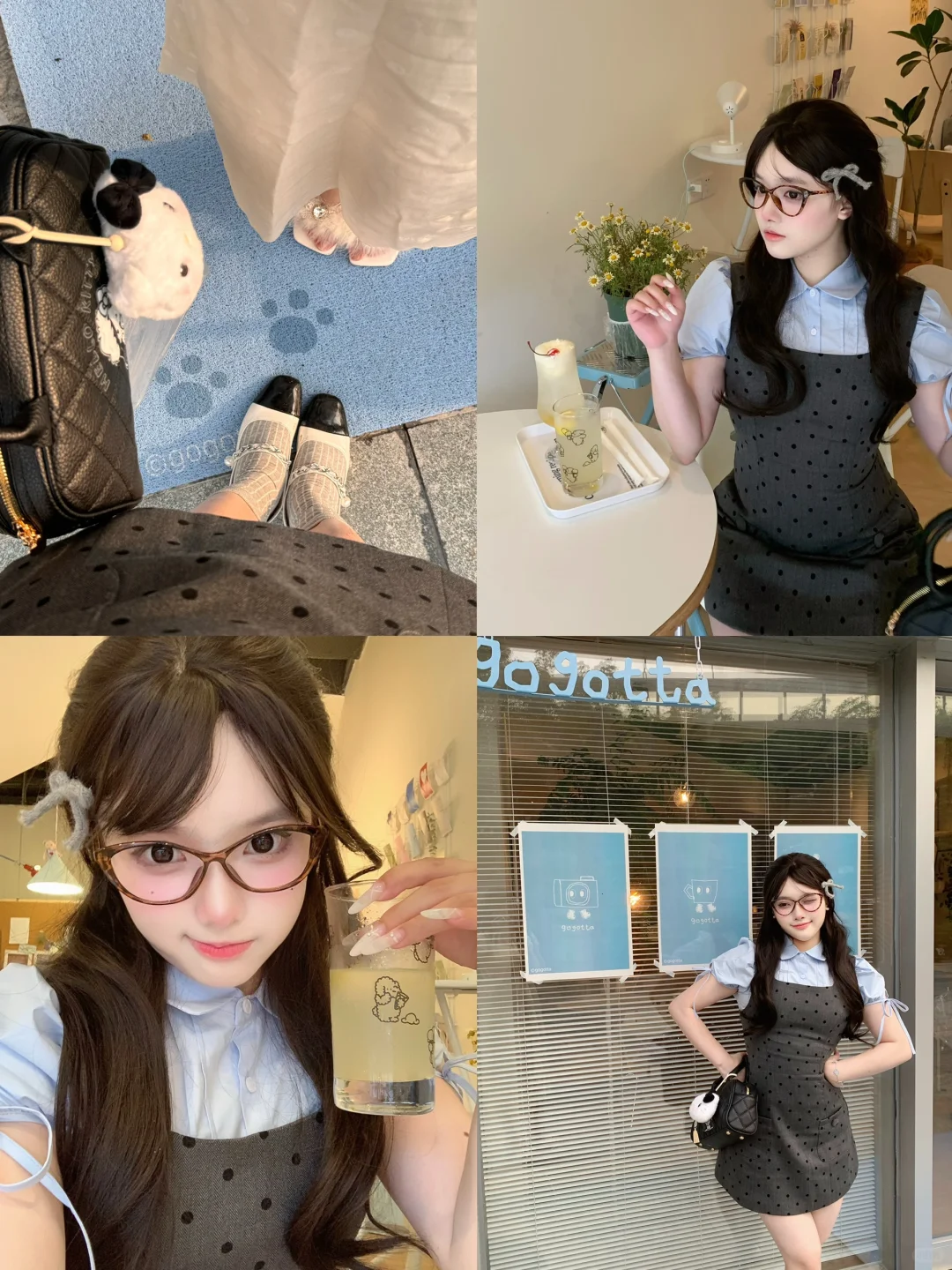 下次去咖啡店试试这么拍 ๋🥛⸝⸝⸝ 🎐 . ୨୧ .