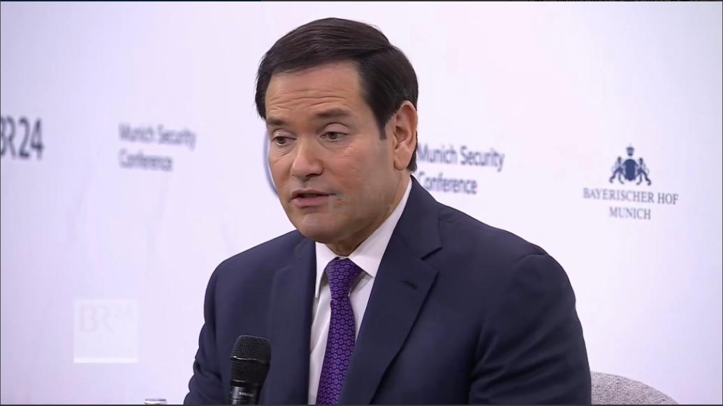 美国国务卿鲁比奥，北京时间2月14日，在慕尼黑安全会议上谈到中国：“如果不与中国