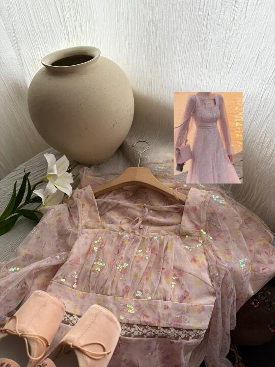 小银子家｜亮片粉色樱花连衣裙亏本秒杀💰39