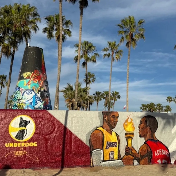 【科比与阿德巴约的传奇传承🎨 洛杉矶壁画的深情致敬】在洛杉矶这座充满活力的城市