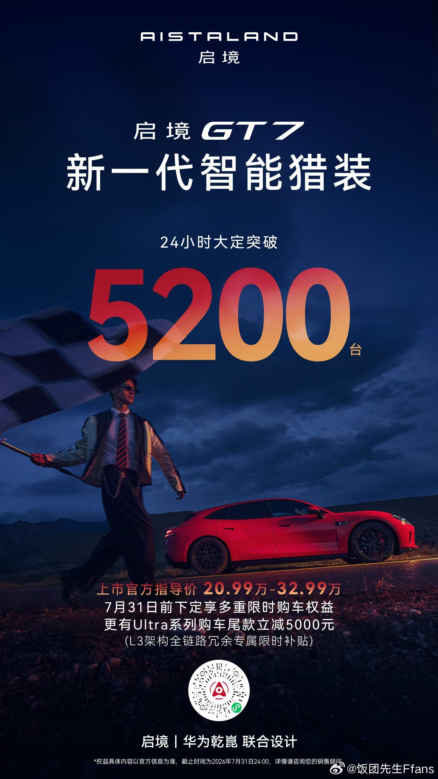 24小时大定5200台，你们觉得如何启镜gt7