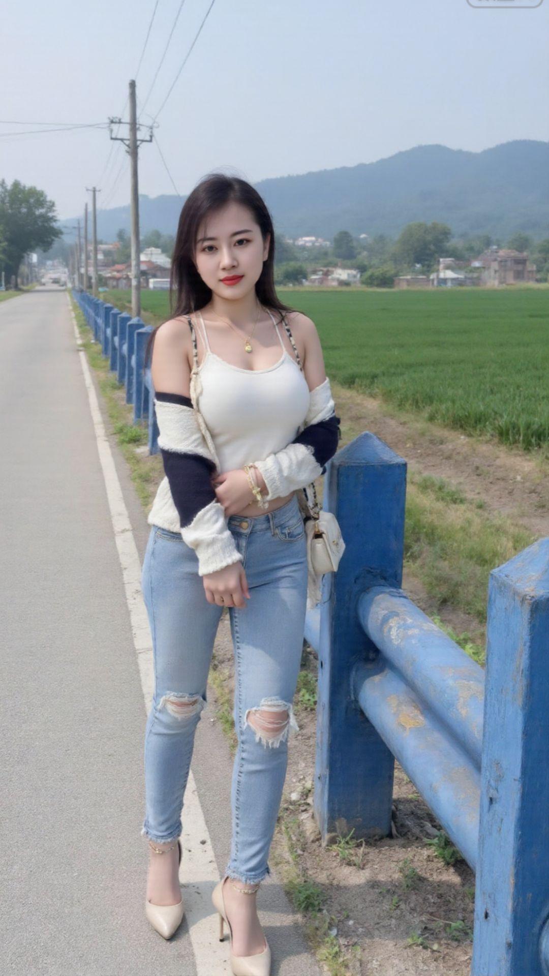 紧身牛仔裤 穿搭