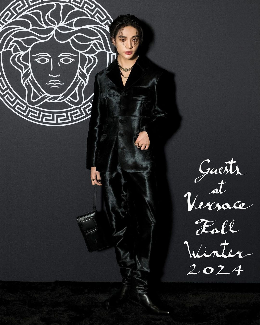 Versace 官方Ins认领2024秋冬大秀看秀嘉宾，一碗水端平，受邀嘉宾众多