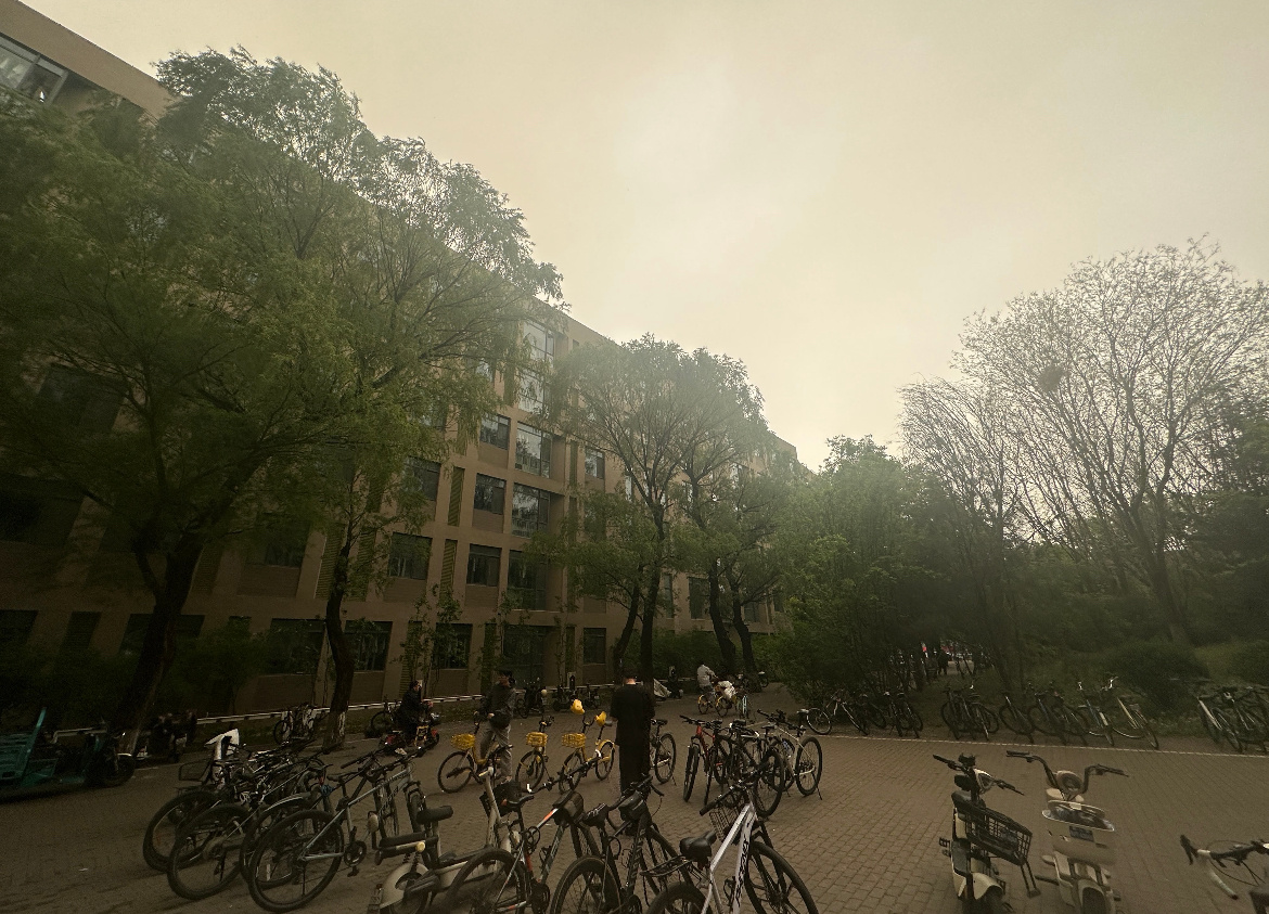 北京大风阵雨沙尘齐发朋友和我说北京这几天沙尘暴➕柳絮惨不忍睹，让我做好心理准备，