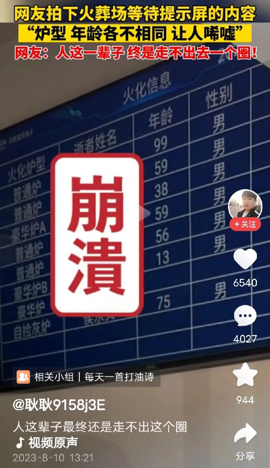 人活着分三六九等，去世在火葬场待遇也不同。普通炉，豪华炉A，豪华炉B……