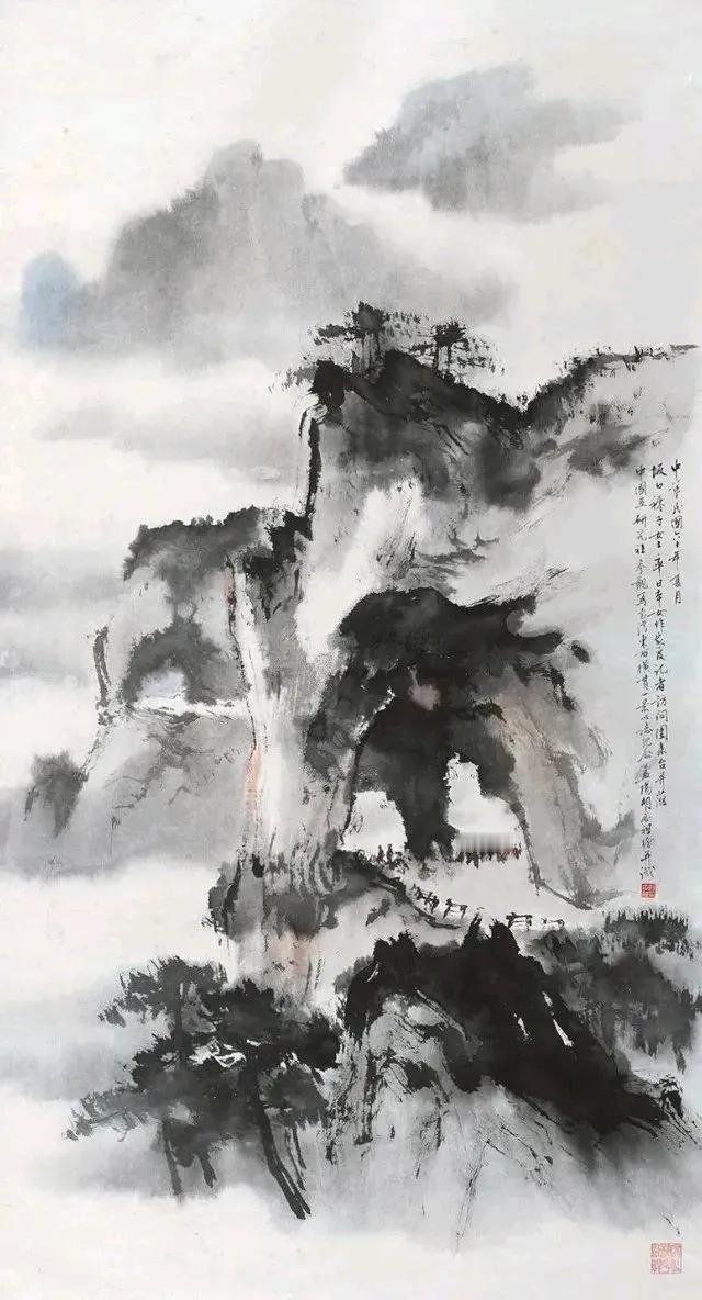 他的山水，有朦胧之美