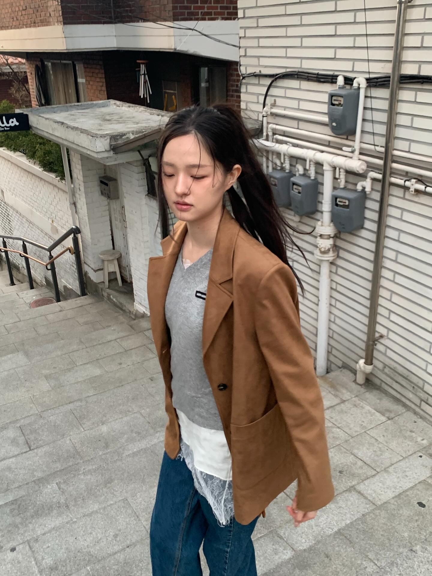 模特穿搭朴智媛ootd 