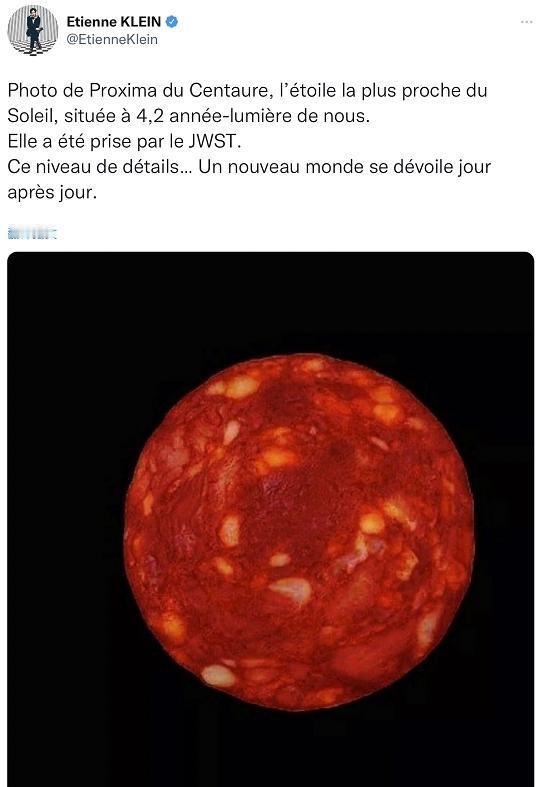 辣香肠冒充恒星，这个玩笑开得有点大。
法国的一位物理学家竟然用西班牙辣香肠切开后