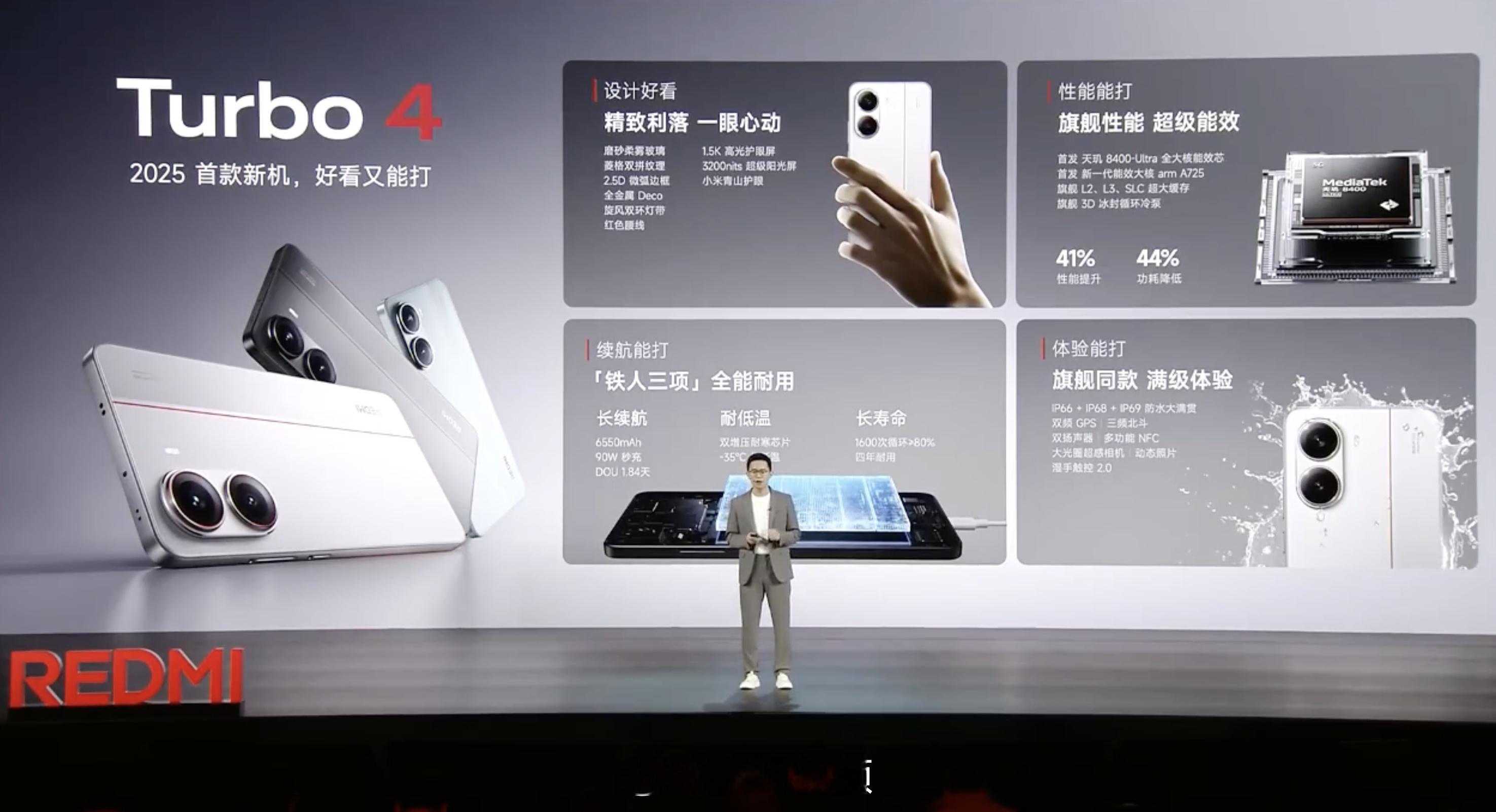 Redmi Turbo 4 正式发布12+256GB 售价199912+512G