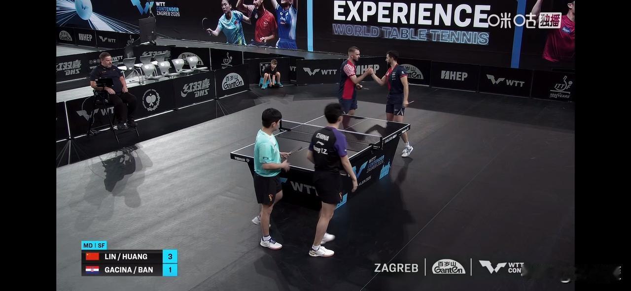 国乒林诗栋/黄友政🇨🇳3-1加奇尼/伊沃·本🇭🇷【11-8，5-11，1