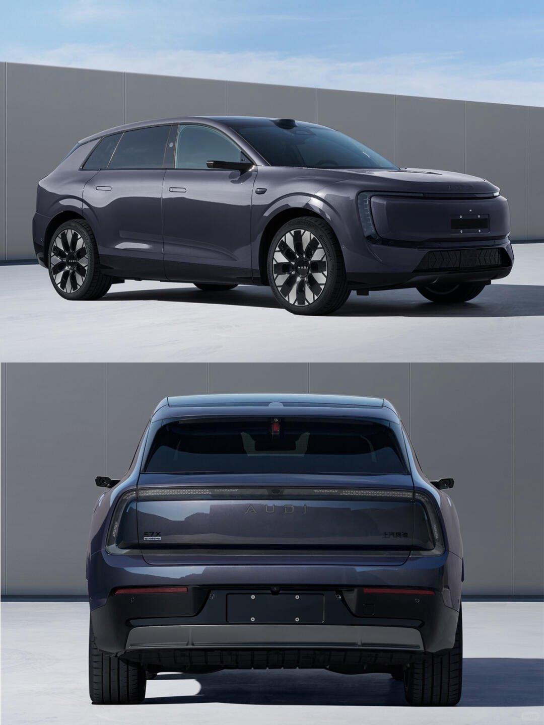 纯电动奥迪 E7X 正式发布！
车身长度 5,049 毫米，轴距 3,060 毫