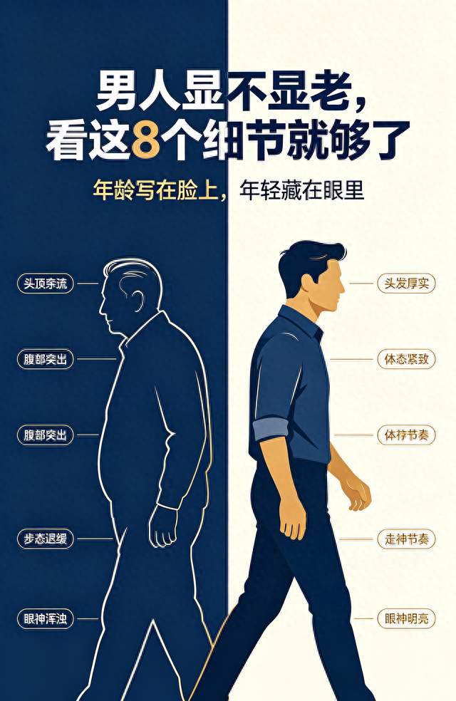 男人显不显老，看这8个细节就够了