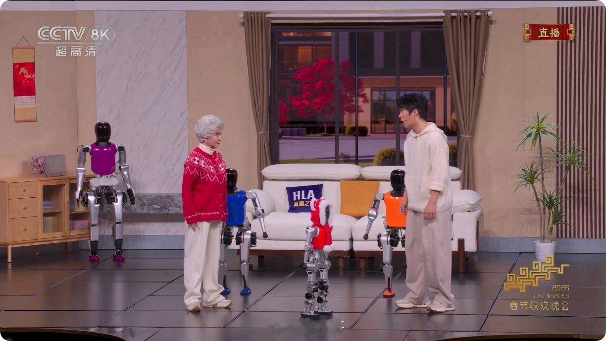 春晚被机器人包场了哈哈哈哈谁能想到马年春晚居然被机器人包场了啊，从开场到蔡明老师