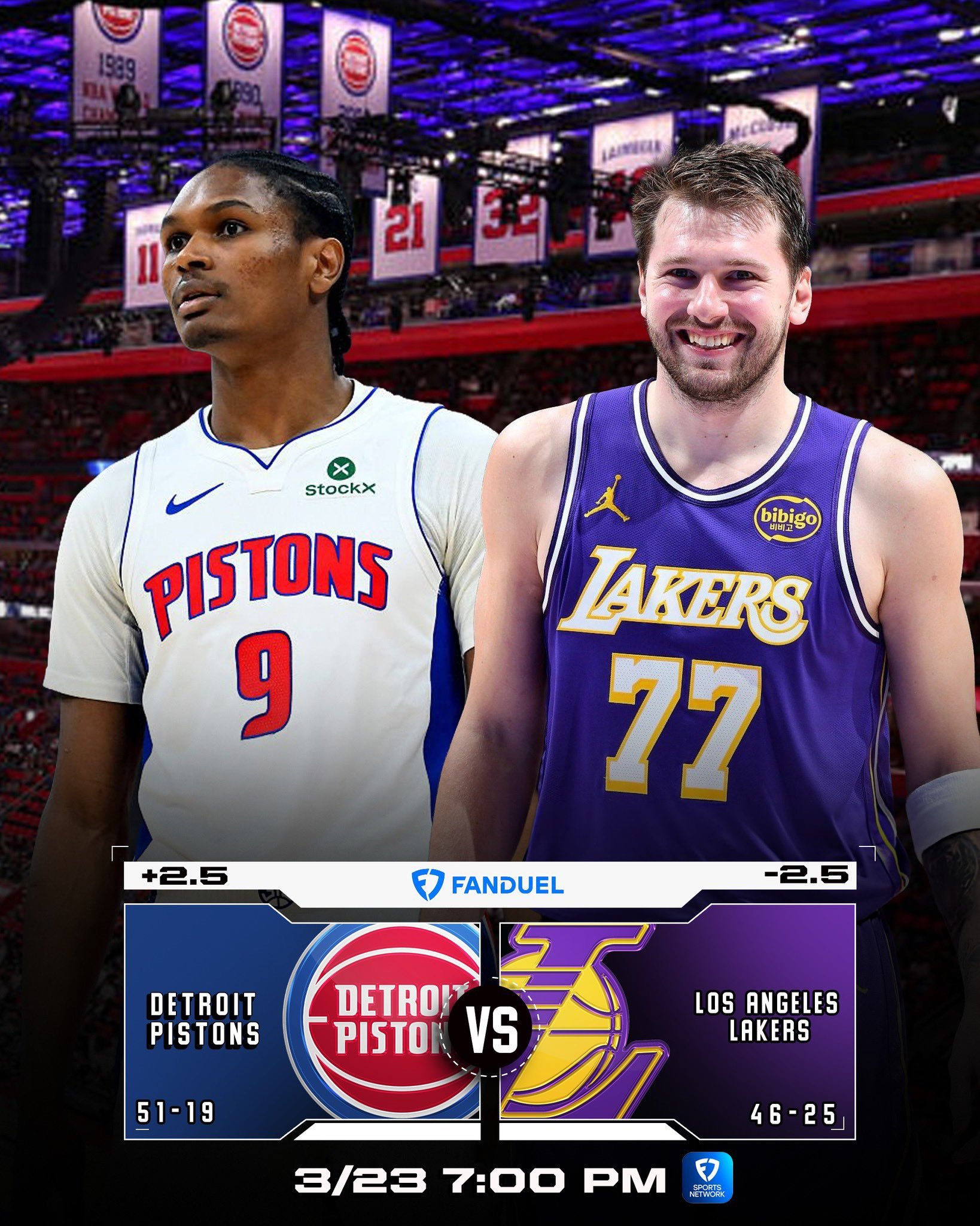 明天加油，争取取得十连胜湖人vs活塞湖人国度NBA