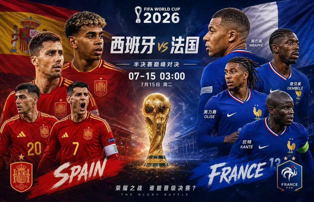 世界杯迎来万众期待的 法国vs西班牙足球赛事分析群前两年半决赛西班牙两度击溃法国