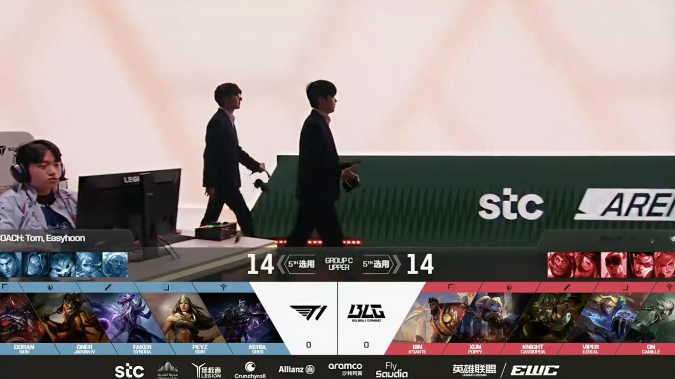 【EWC电竞世俱杯 】 vs BLG本场比赛的BP如下T1T1LOL