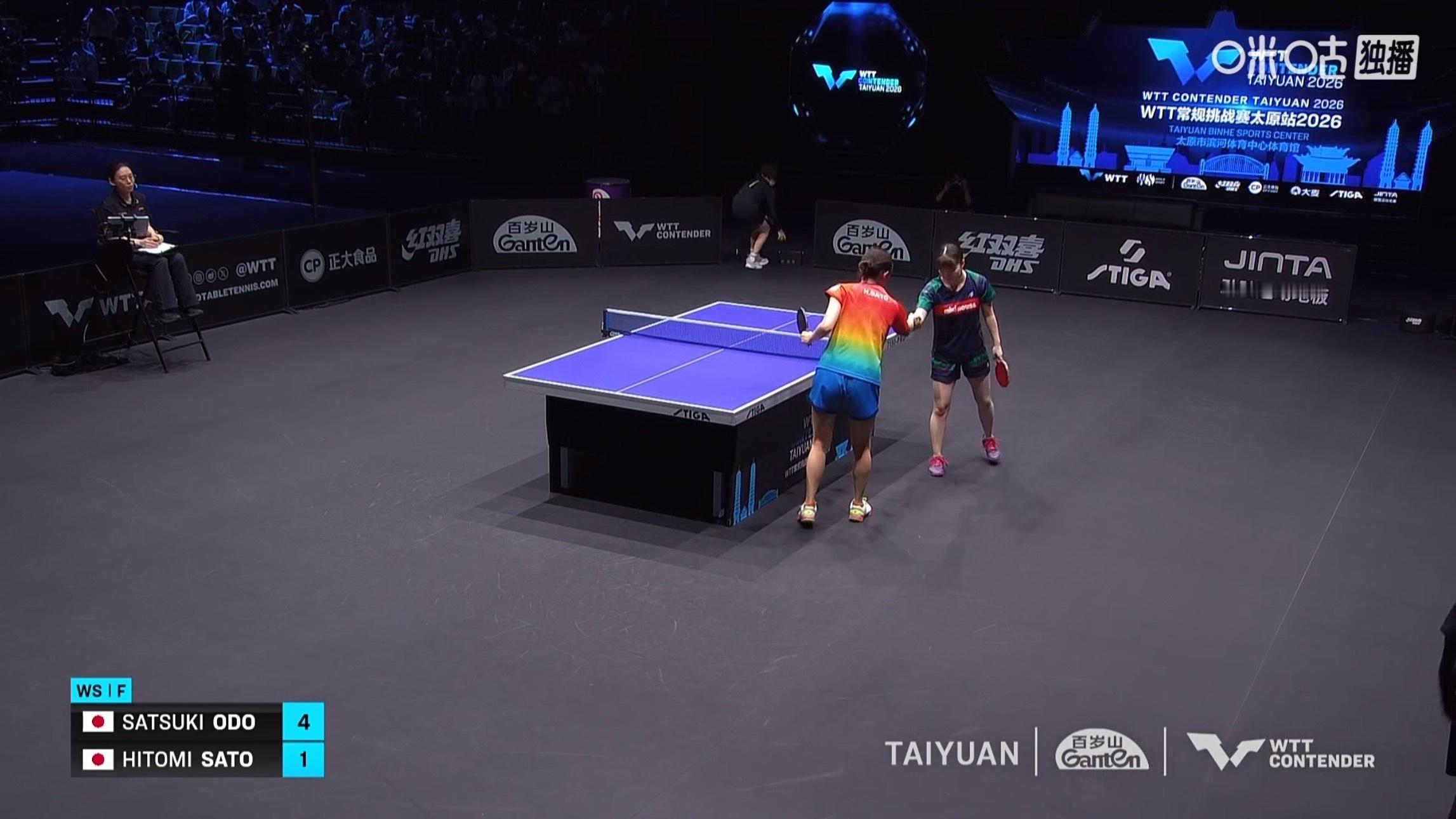 大藤沙月4比1佐藤瞳(11-5，11-9，3-11，13-11，11-6)夺得w