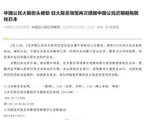 短短一个月内，东京抢了4.2亿日元，大阪街头暴力抢劫，目标高度集中在中国游客，领