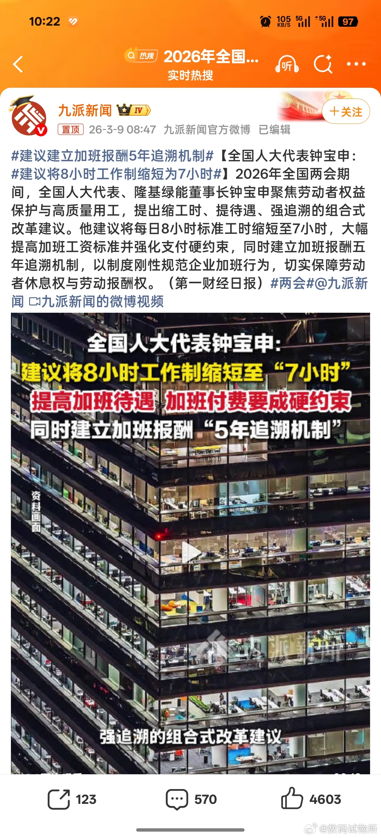 建议将8小时工作制缩短为7小时支持！每天多出一小时，可以增强幸福感！当然，理想很