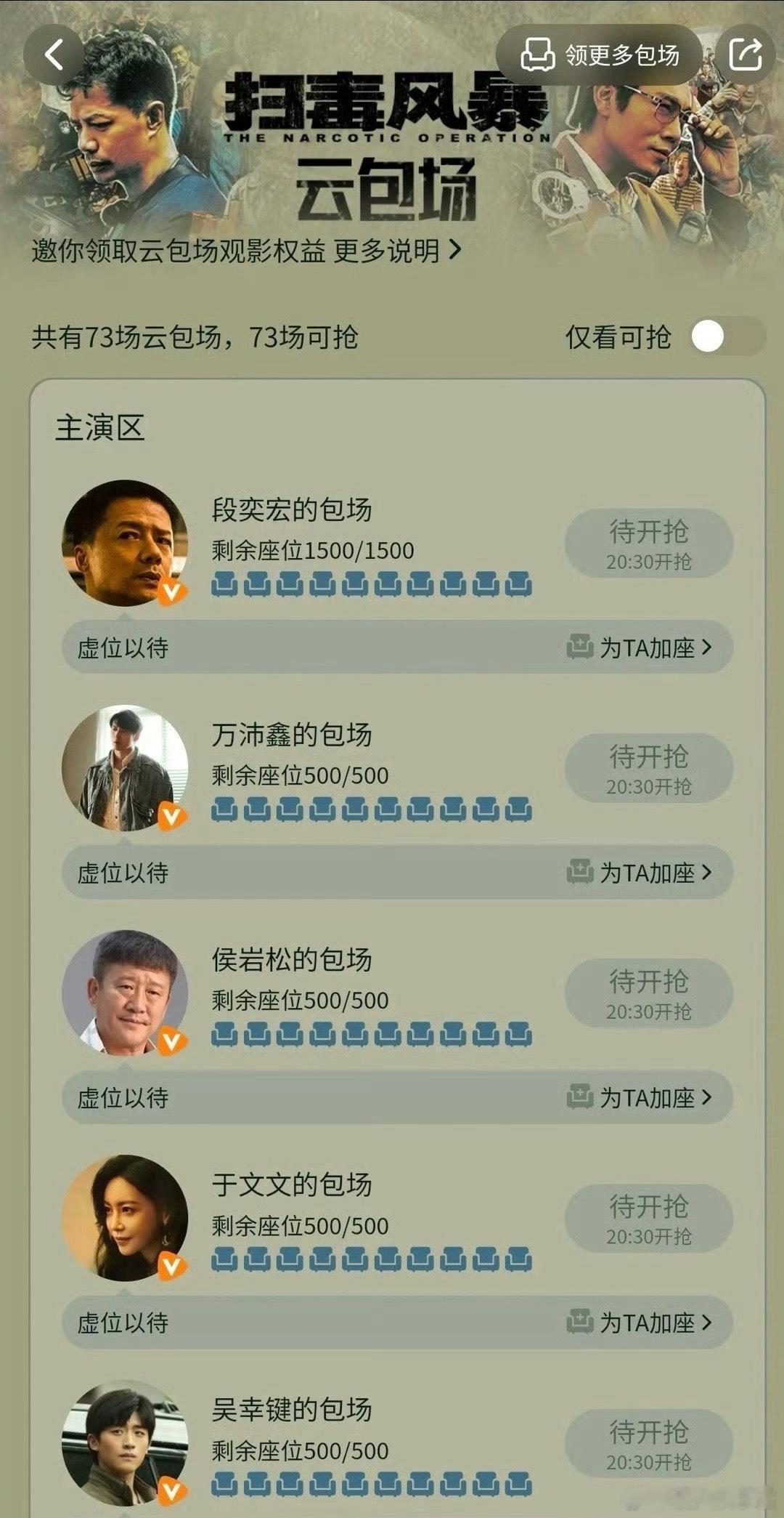 《扫毒风暴》开播首日云包场3w+，什么水平 ​​​