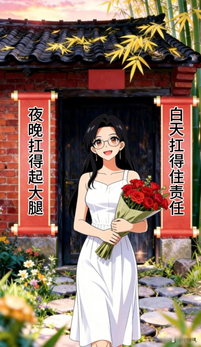 缺一个惊艳横批，高手请
上联:白天扛得住责任
下联:夜晚扛得起大腿
横批:——？
