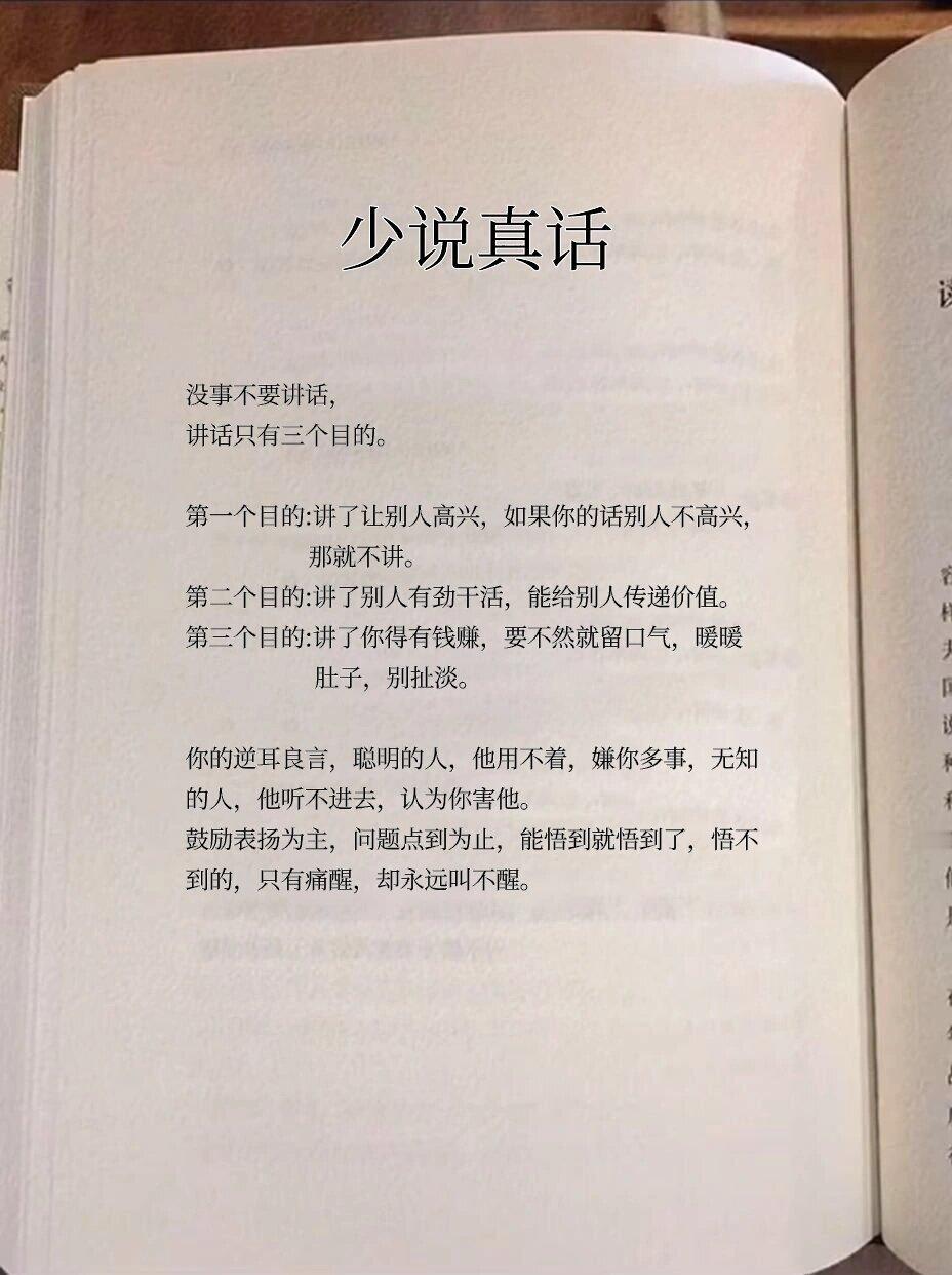“少说真话” ​​​