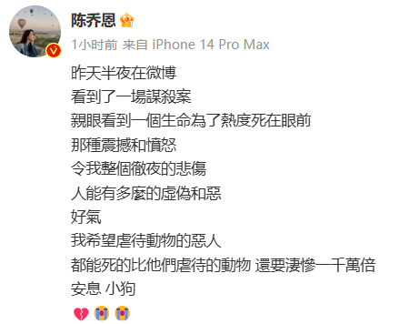 【 陈乔恩疑似为艾特去世发声 】 主人已将艾特遗体带回家 1月19日下午，千万网
