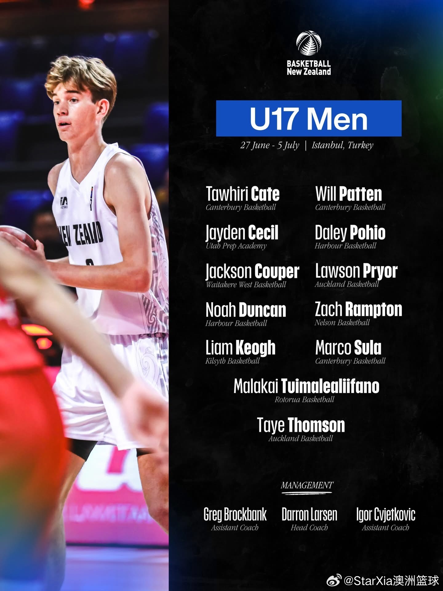 好家伙，杰登希赛始终无法得到澳大利亚的征召，此次选择代表新西兰U17出战世界杯。