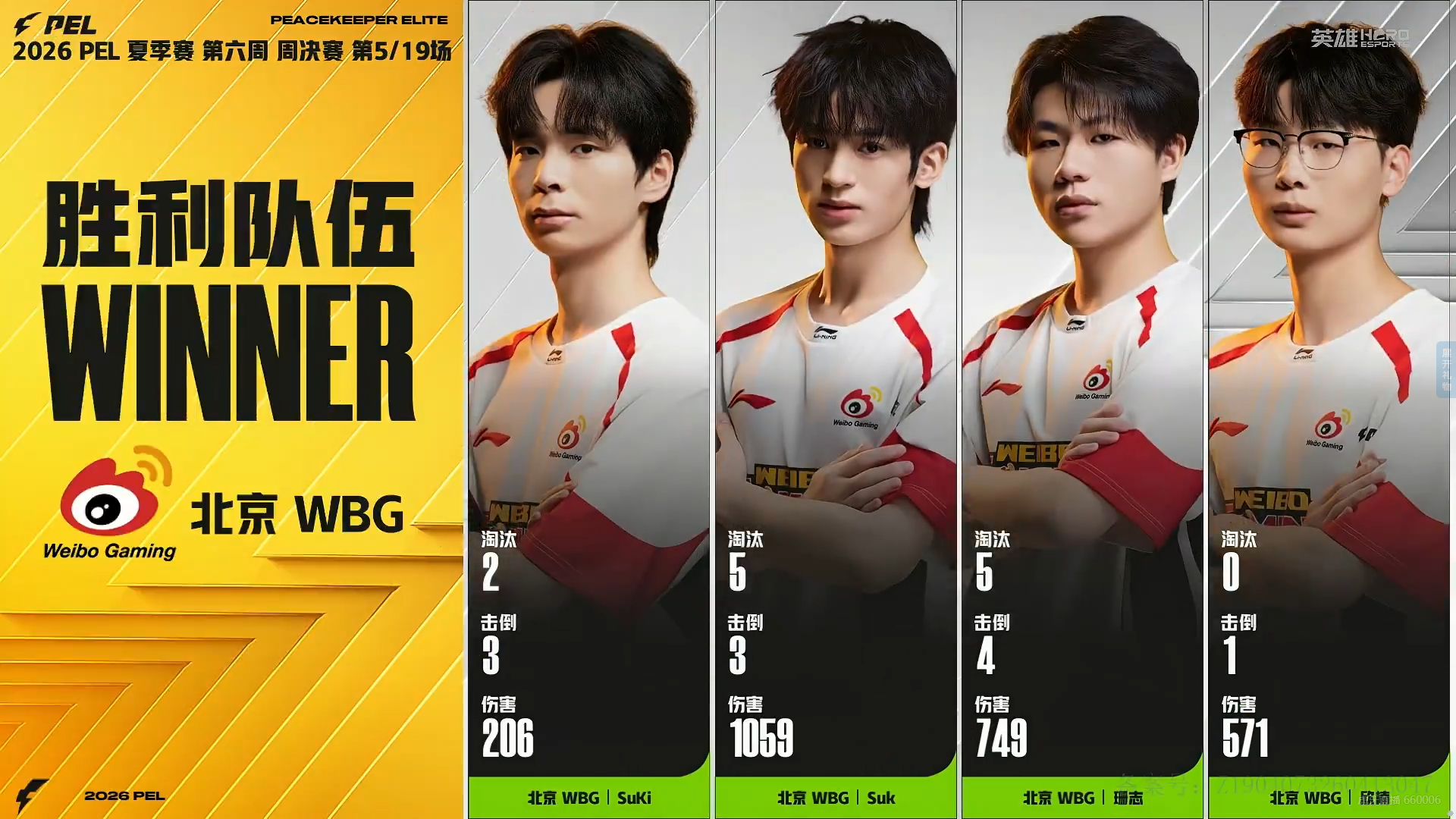 WBG三连暴走吃鸡⚡WBG请你吃洋芋啦吃鸡！恭喜兄弟们！微博俱乐部WBG和平精英