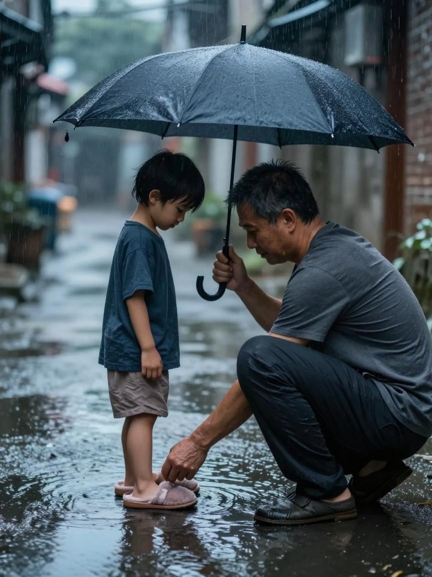 今早八点的阳光刚落到餐桌边，就看见父亲穿着我去年给他买的灰短袖，正踮着脚往蒸锅里