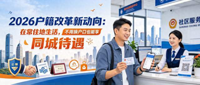 2026户籍改革新动向：在常住地生活，不用换户口也能享同城待遇