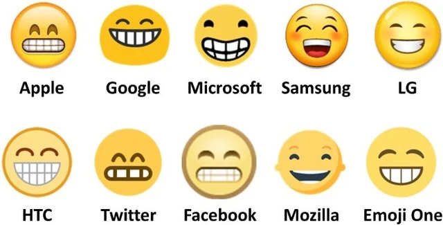 ​​Emoji你更喜欢哪家风格 我觉得三星和微软的比较有意思 ​​​