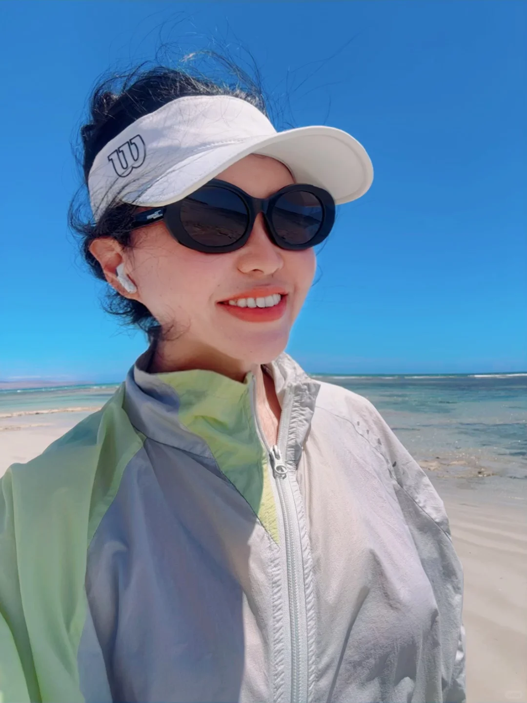 风力十足的5KM，跑在洒满阳光的沙滩上🏖️
