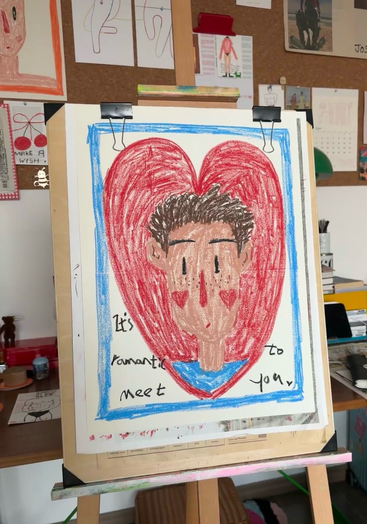 情人节画了一幅爱的画祝我们都被爱包围 好好过大年