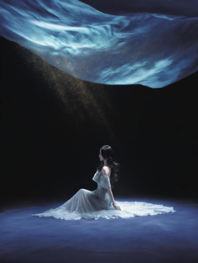 鞠婧祎把深海星空穿身上鞠婧祎携一捧星辉启程鞠婧祎把深海星空穿身上，鞠婧祎携一捧星