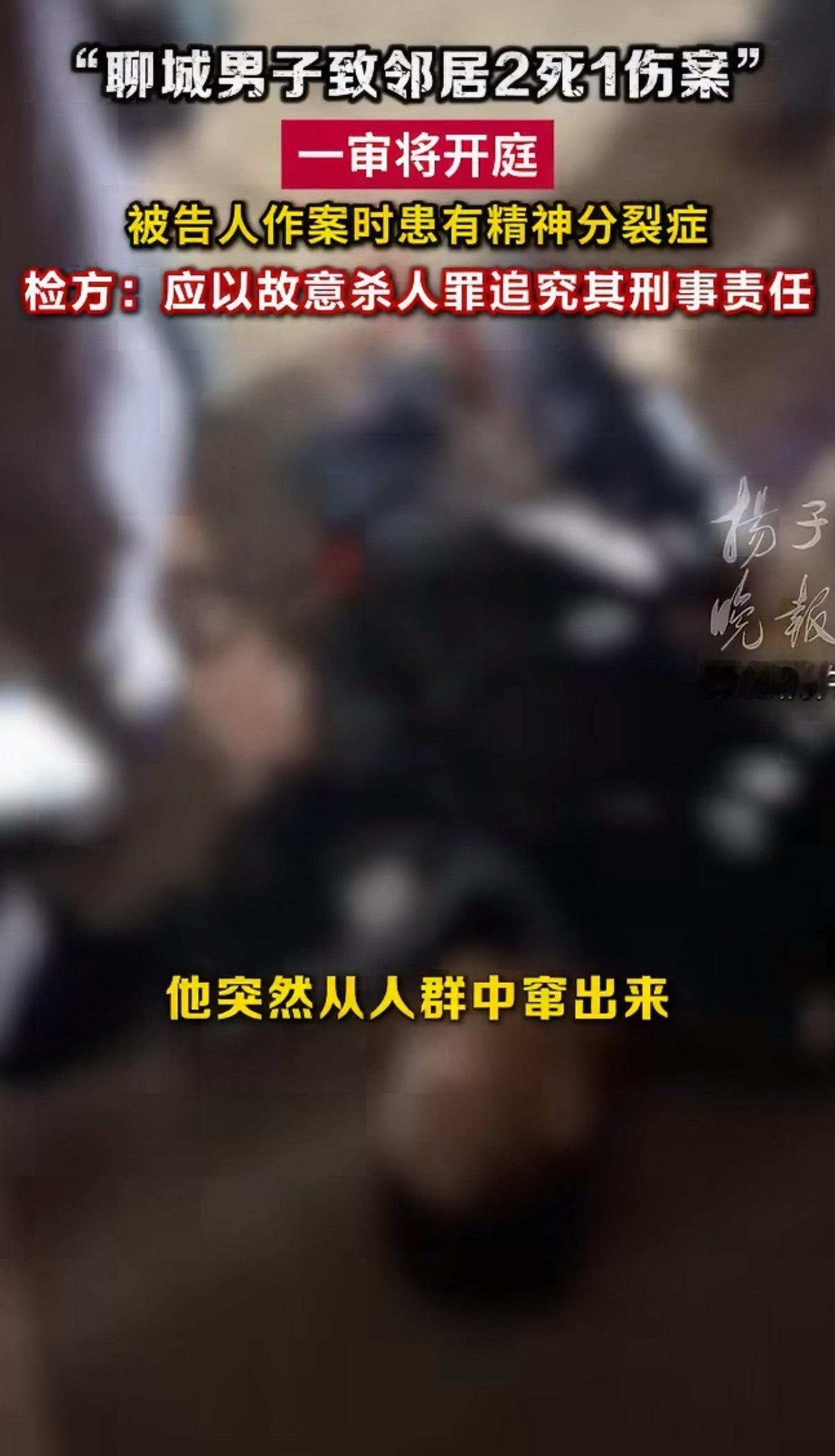男子疑因幻听认为被骂捅死邻居2人凶手刘某奇（有精神病史）；受害方为对门邻居刘现为