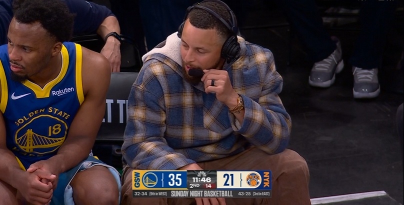 库里场边连线谈追梦：“如果说我在进攻端重新定义了篮球，那他在防守端也做到了，他是