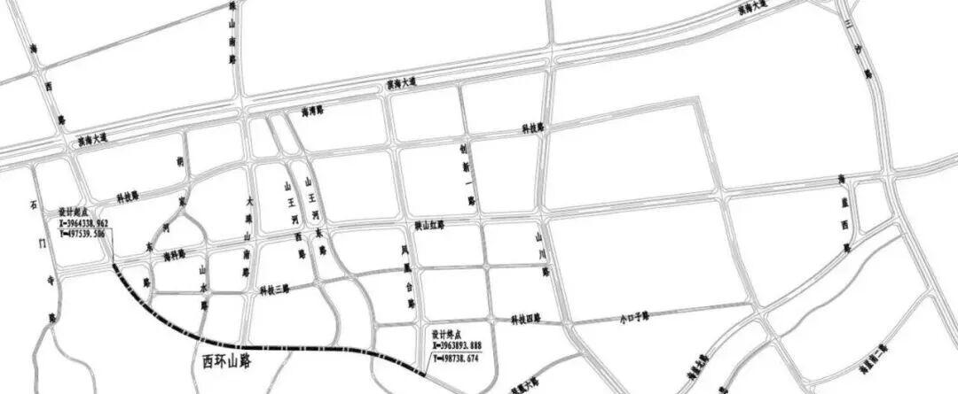 青岛市西海岸新区西环山路（凤凰台路-映山红路）工程拟建设，项目位于青岛市黄岛区古