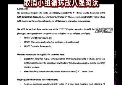 别再提“大满贯”了。2026年开始，乒乓球世界冠军的头衔，可能取决于你在15分钟
