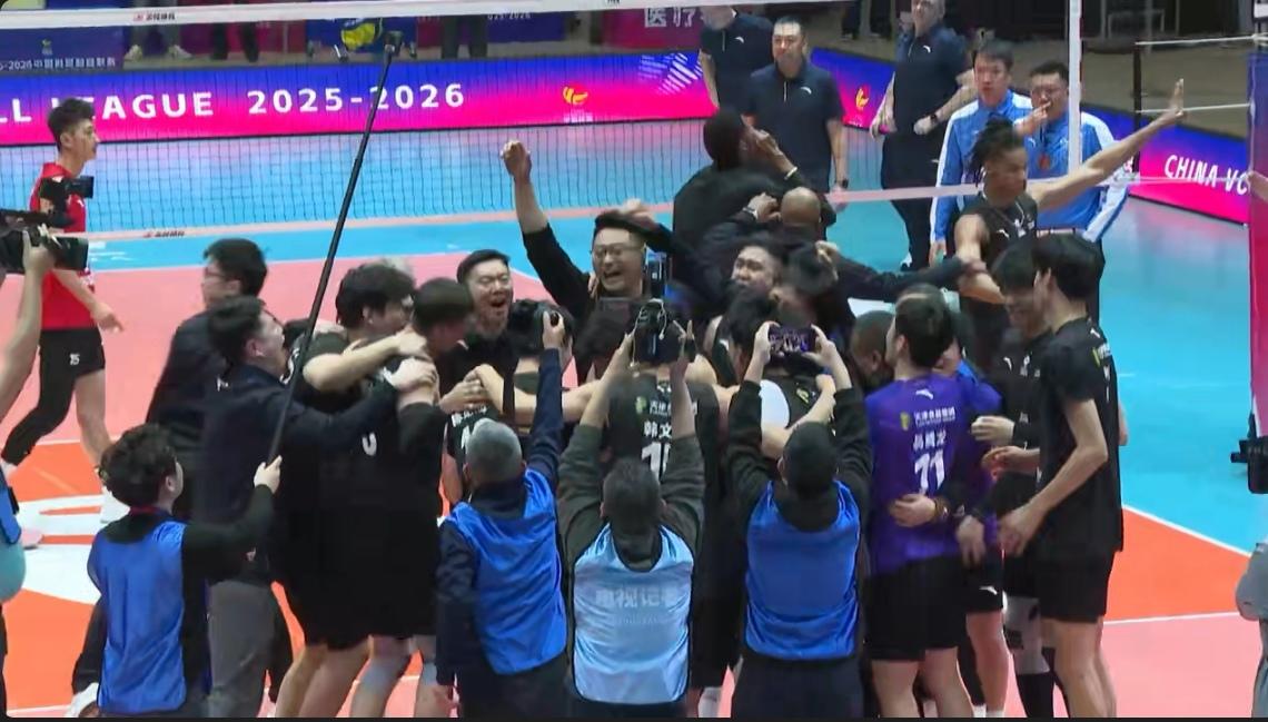 天津男排创造历史，首夺中国排超联赛冠军

2025-2026中国男排超级联赛决赛