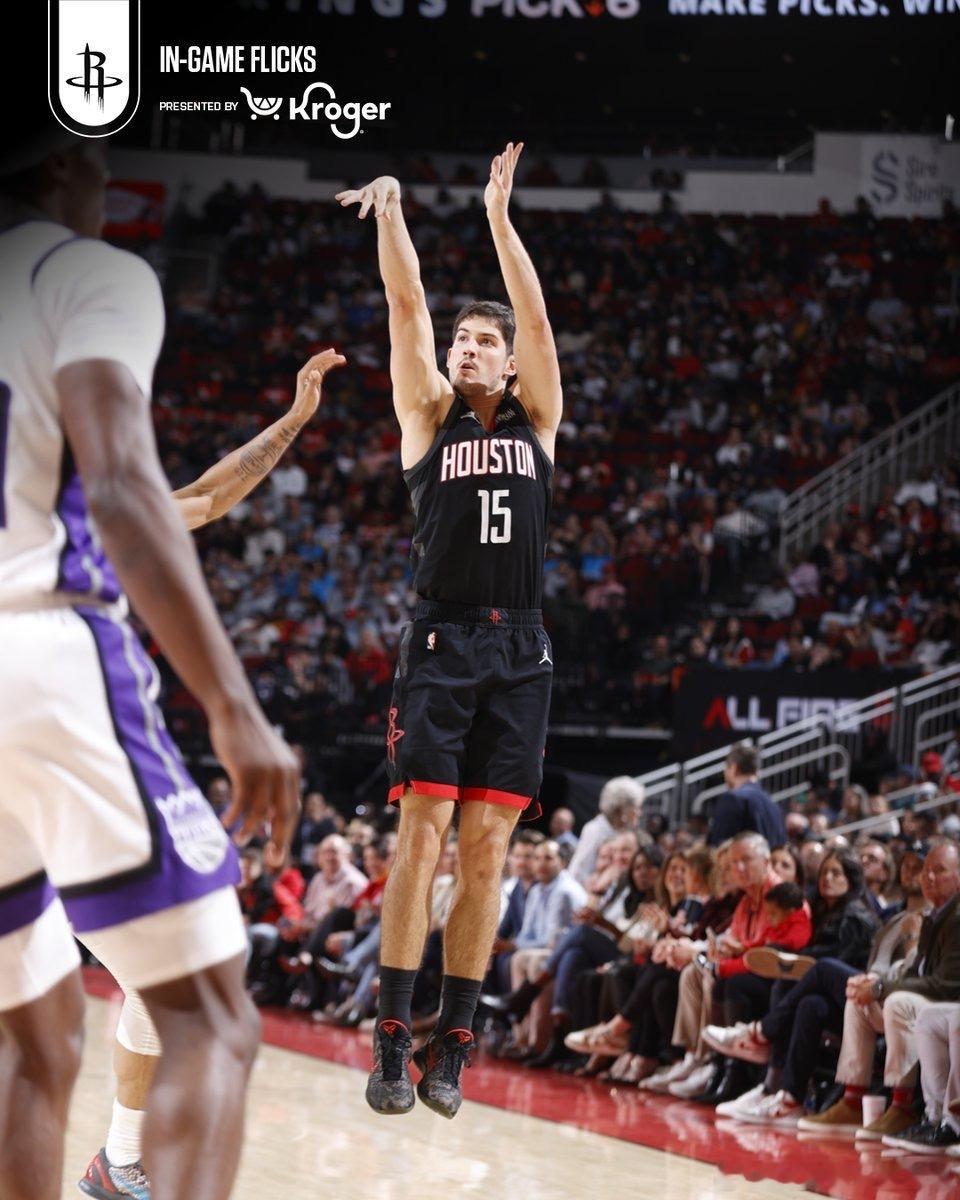 火箭128-97大胜国王赛季第36胜申京26+13+11，谢泼德28分，KD21