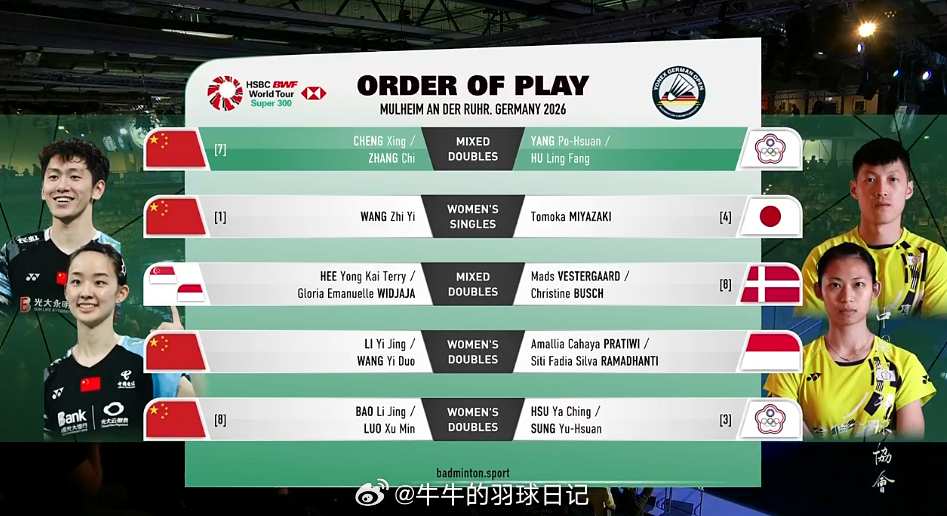 2026年德国羽毛球公开赛 来看比赛咯！ 